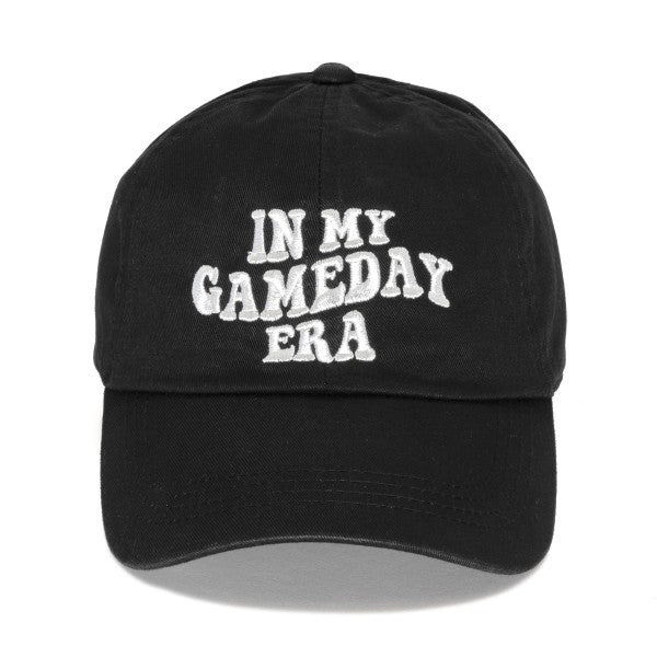 Embroidered “Game Day Era” Hat in Black