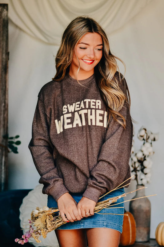PREORDER: Sweater Weather Puff Knit Sweater