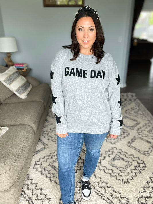 Game Day Sherpa Star Sleeve Pullover