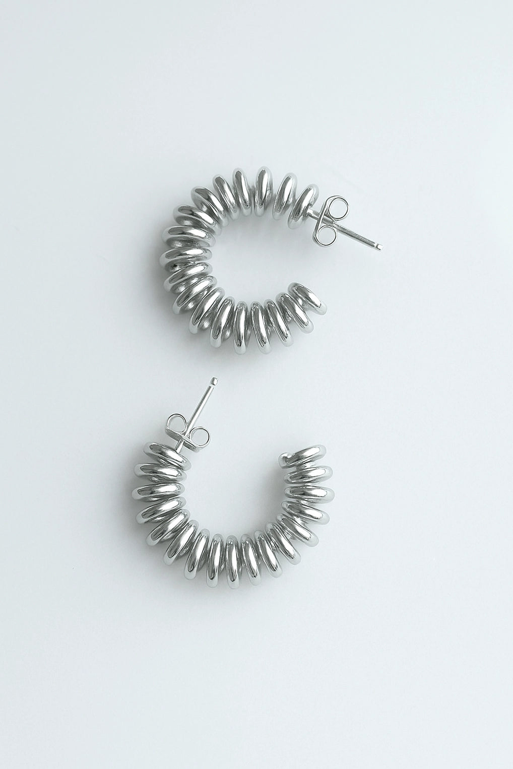 PREORDER Sis Kiss Spiral Hoops in Gold or Silver (Water Resistant)