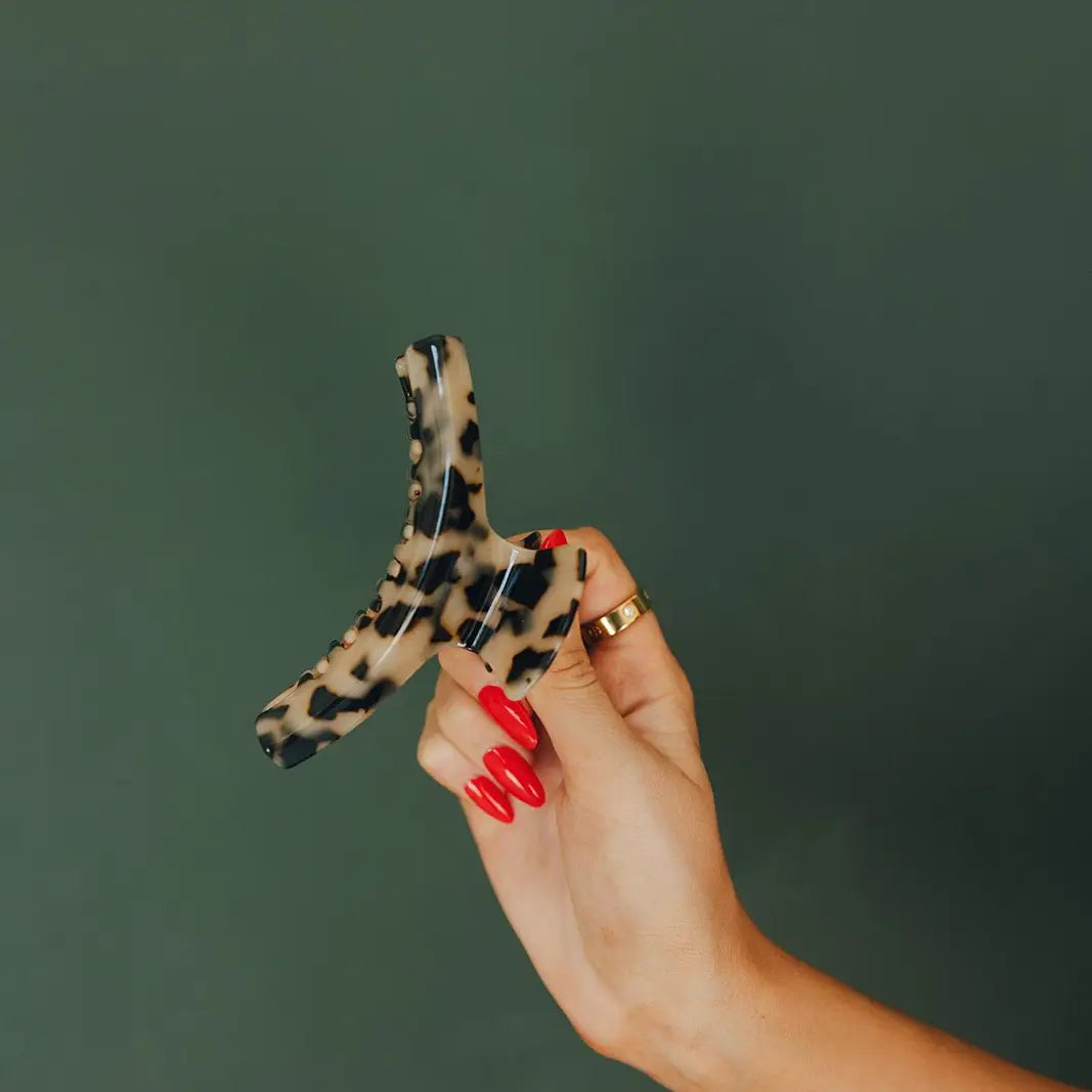 Skinny Tan Tortoise Claw Clip