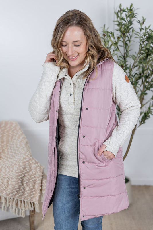 Michelle Mae Harlow Long Vest - Blush
