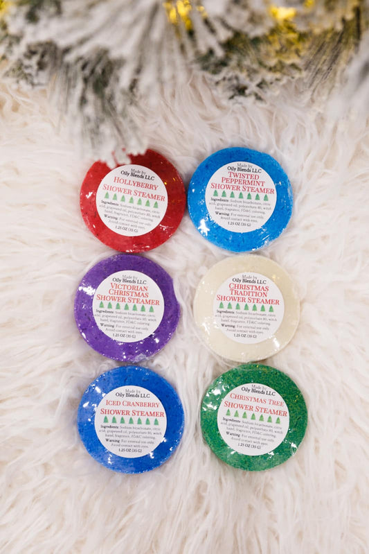 Oily Blends Shower Steamers | 6pack Christmas Shower Steamers