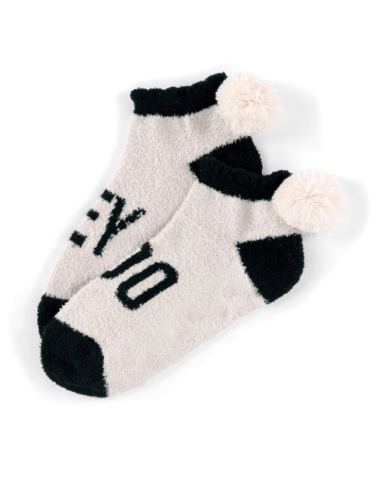 "HEY BOO" Footie Cozy Socks