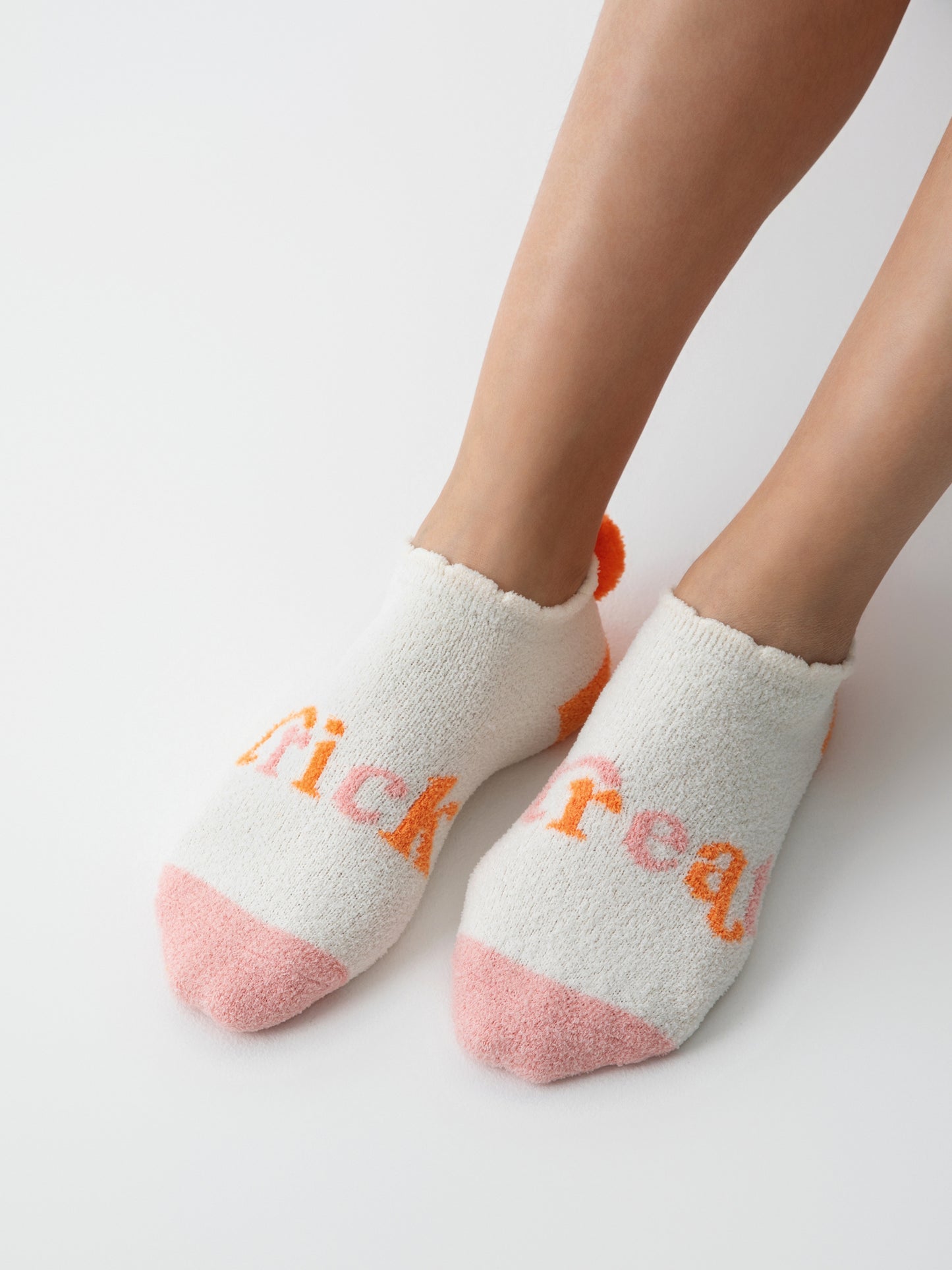 "TRICK/TREAT" Footie Cozy Socks