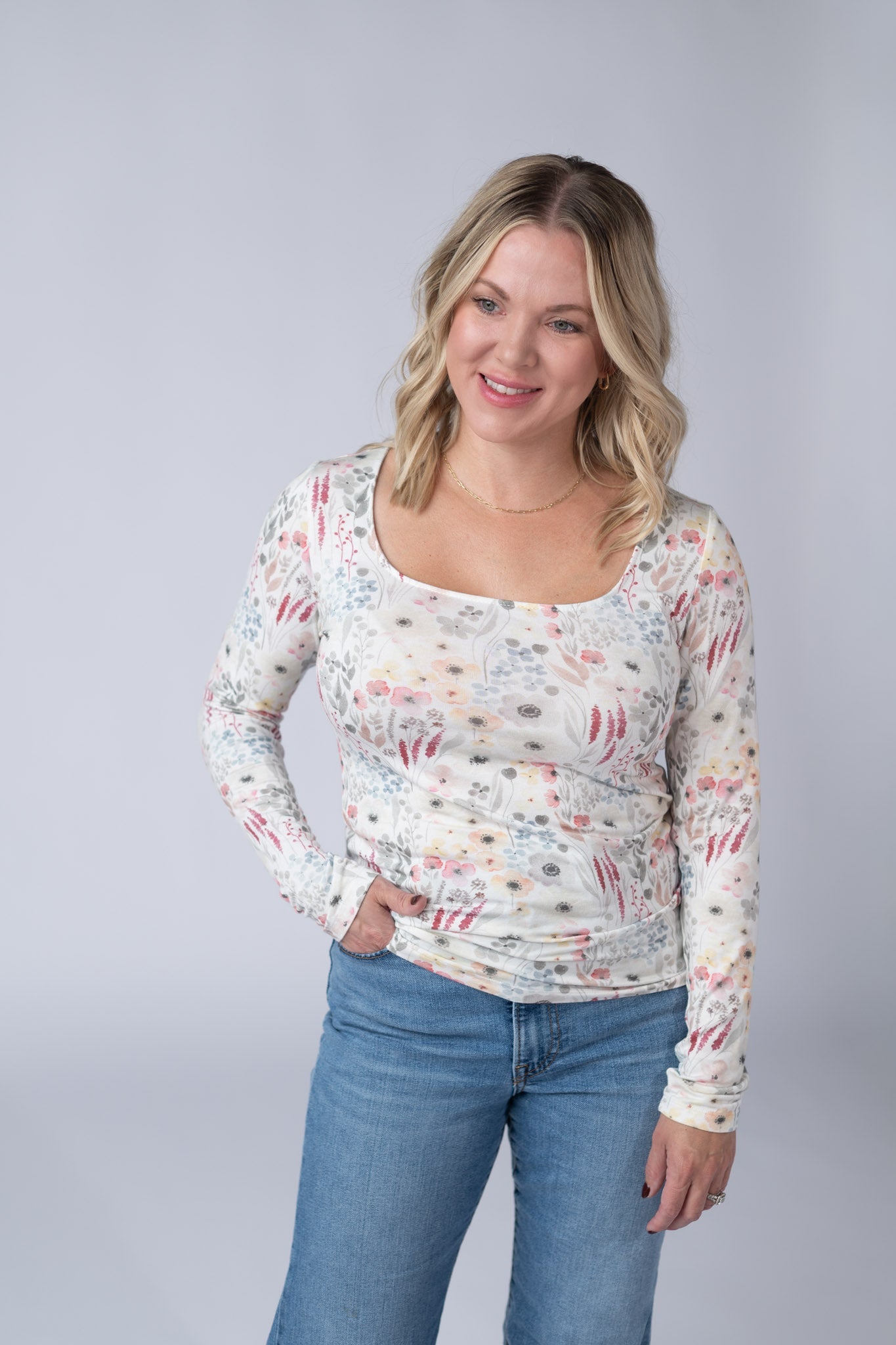Michelle Mae Alyssa Long Sleeve Top - Wildflower Gardens