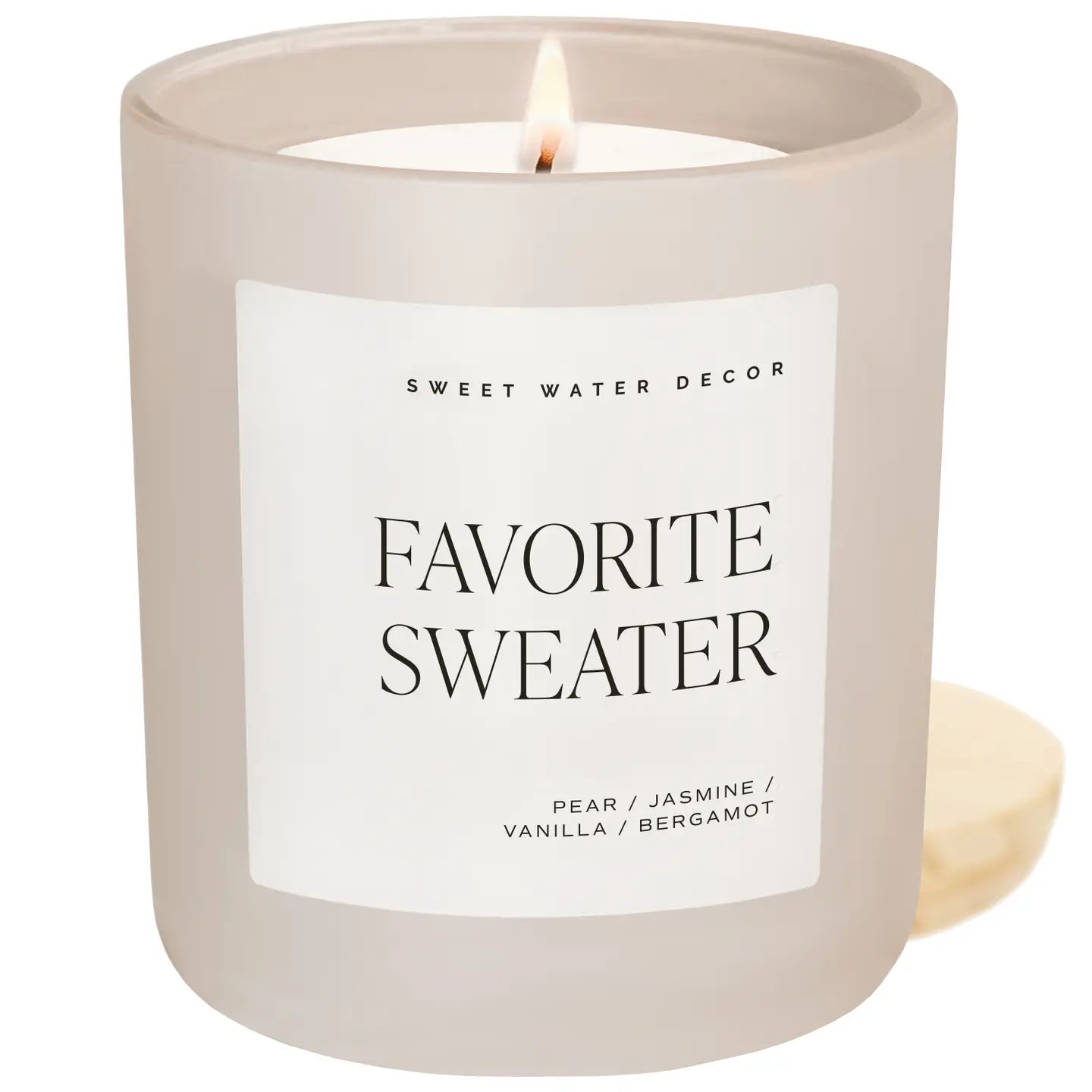 Sweetwater Decor | Favorite Sweater 15 oz Soy Candle, Matte Jar