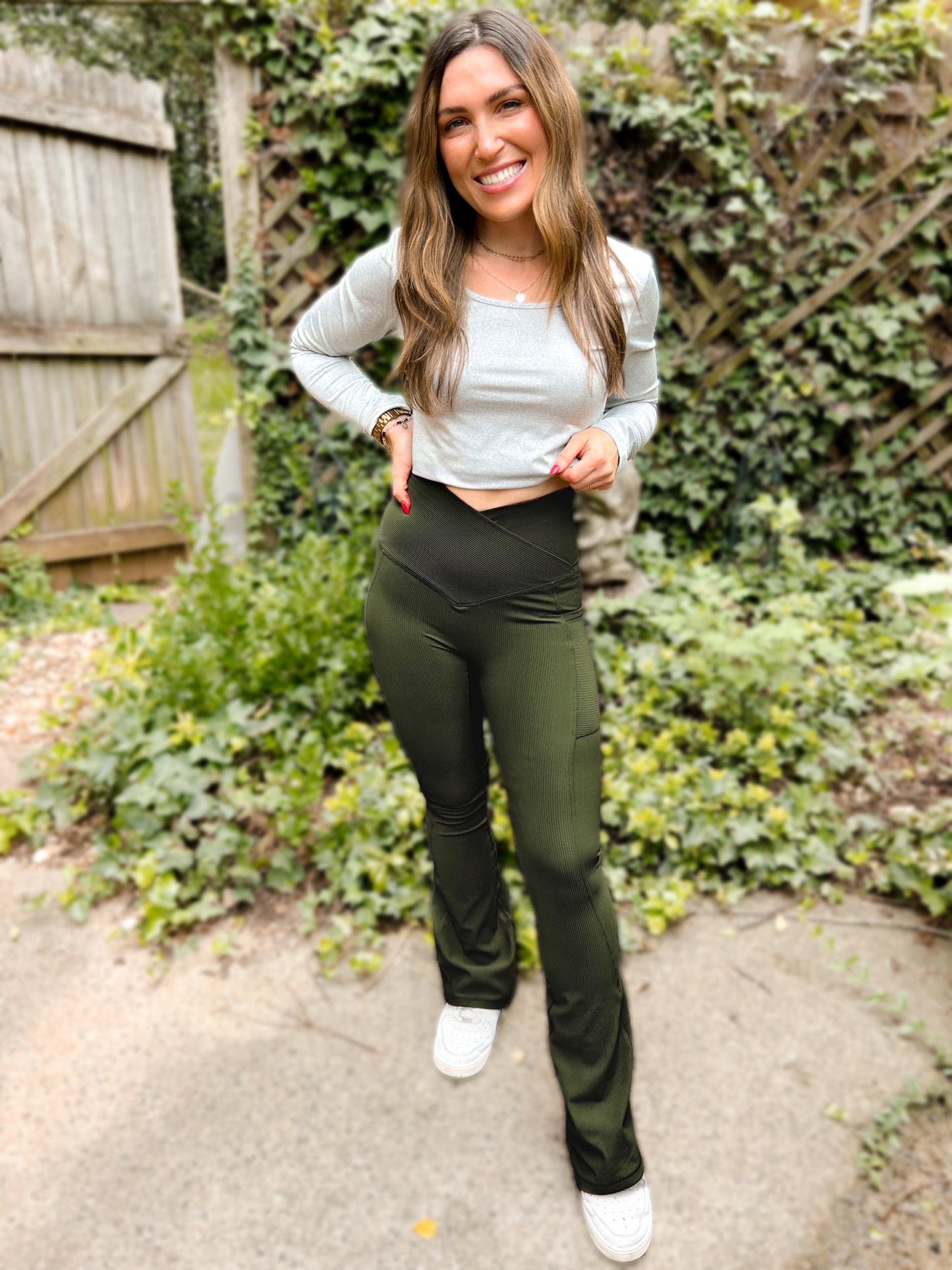 Molly Max Sculpt Ribbed Flare Leggings - 2 Colors