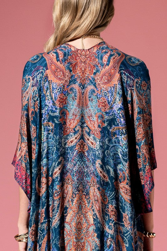 Sopia Paisley Open Front Kimono