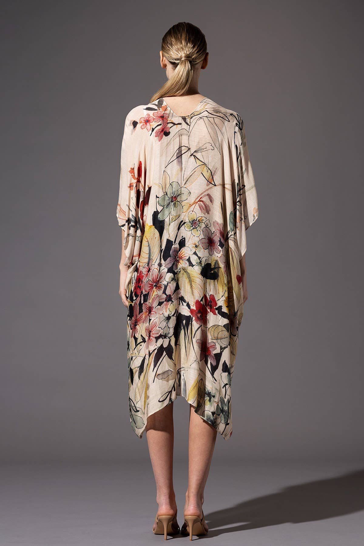 Northbrook Watercolor Floral Open Front Kimono