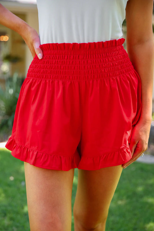 PREORDER: Jess Lea Sunny Strolls High Waisted Shorts in Red