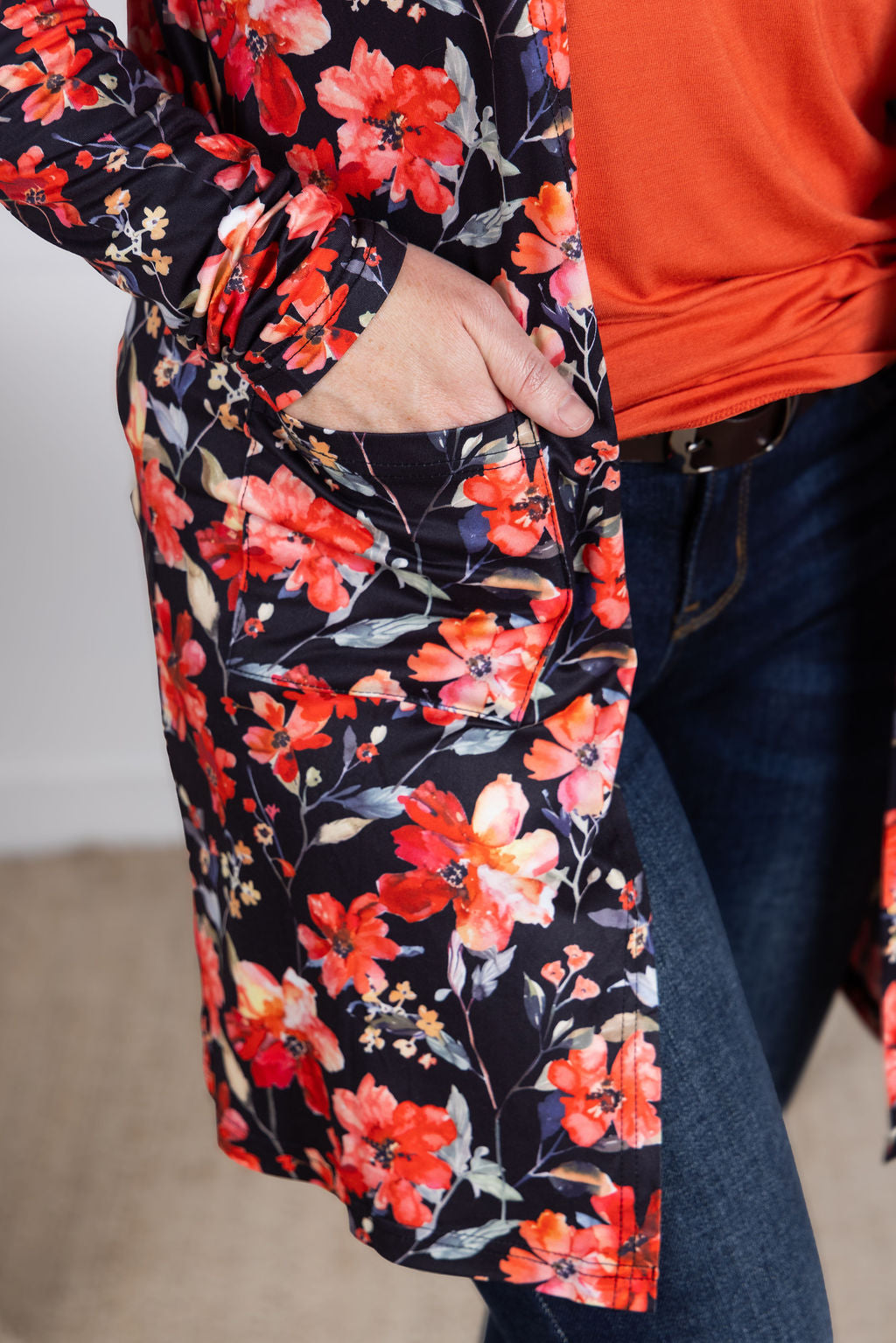 Michelle Mae Classic Cardigan - Sunset Floral