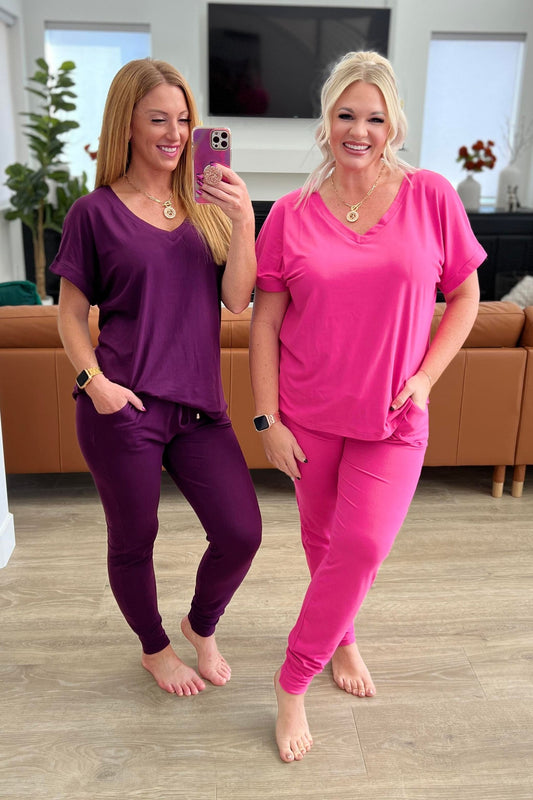 PREORDER: Krisie Solid V-Neck Lounge Sets in New Colors