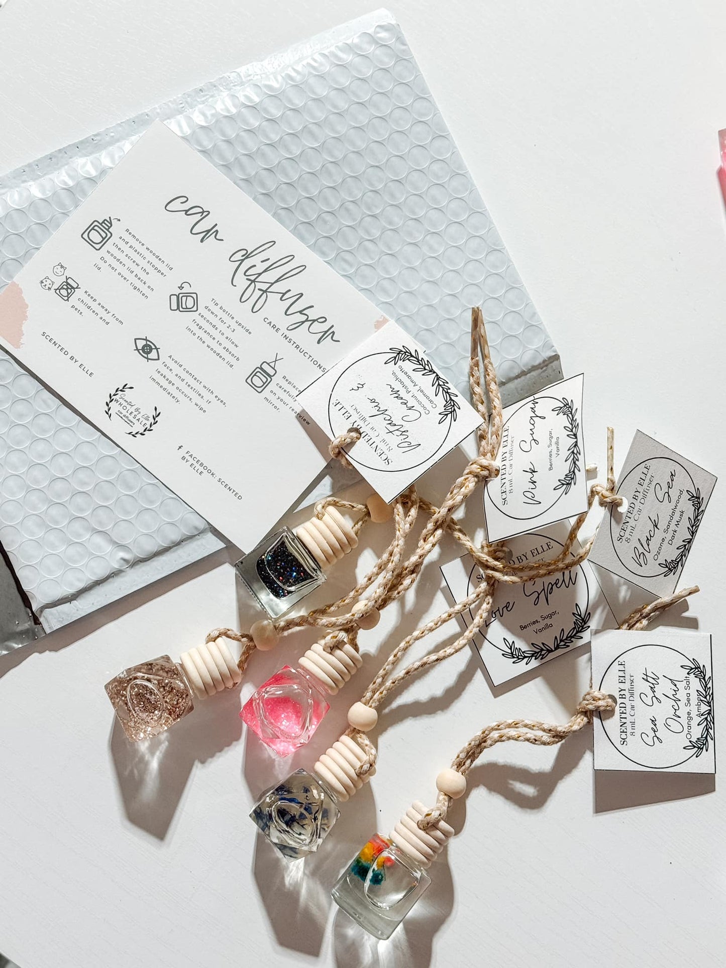 Preorder: Scented By Elle Hanging Car Oil Diffusers - New Fall Scents!