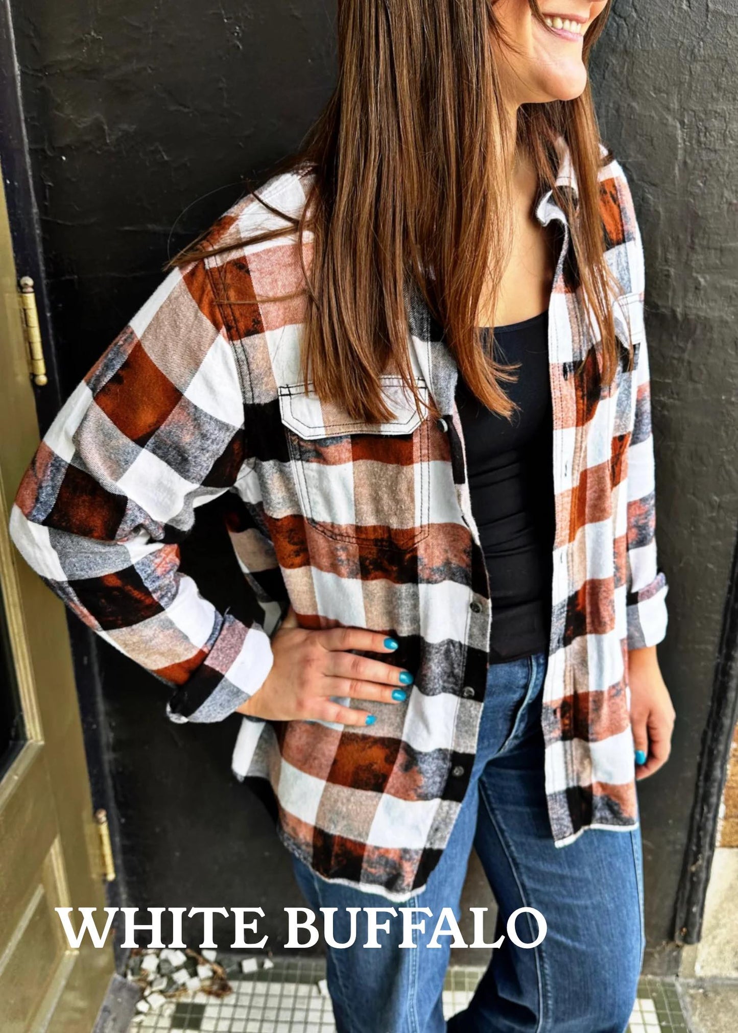 Bleach Distressed Flannels