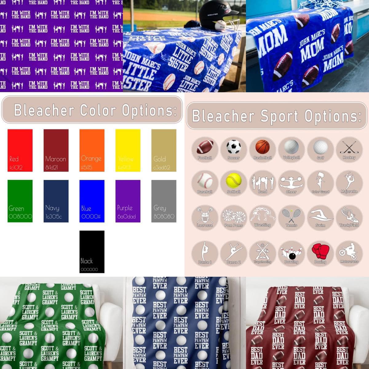 Preorder: Personalized Bleacher Blanket