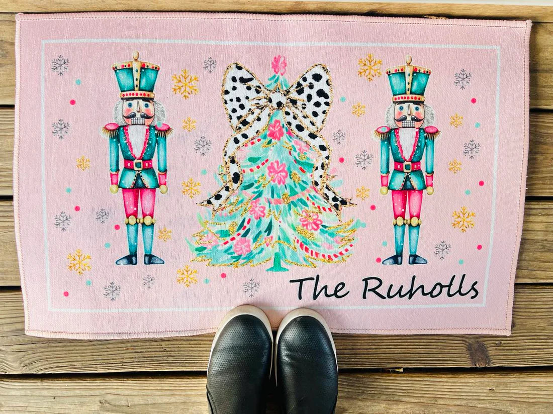 Preorder: Personalized Christmas Door Mat (4 options)