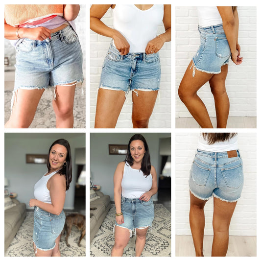 Carly High Rise Rigid Magic Cutoff Shorts