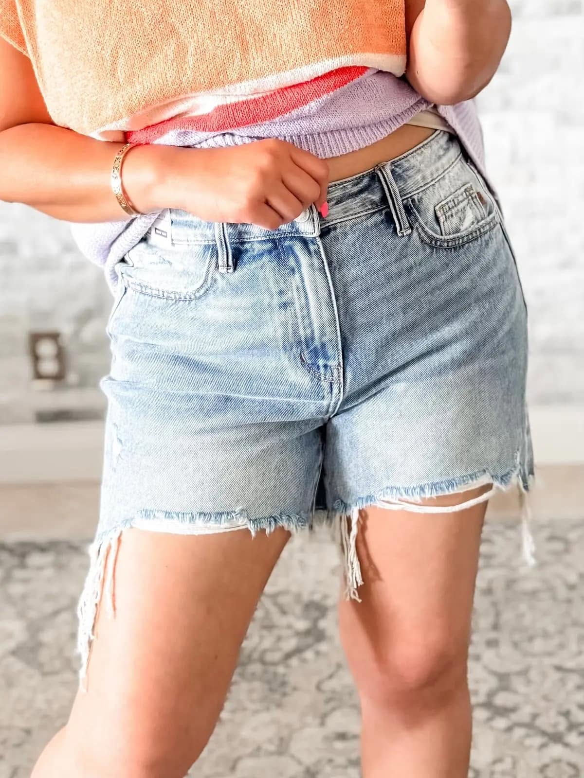 Carly High Rise Rigid Magic Cutoff Shorts