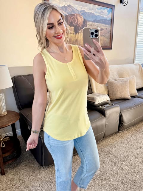 IN STOCK Alison Henley Tank - Yellow