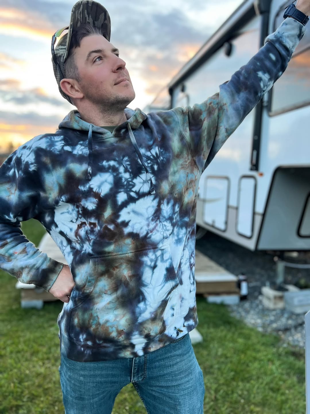 PREORDER:  Olive and Black Ice Dye (multiple shirt options)