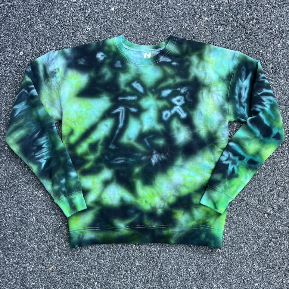 PREORDER: Electric Green and Black Ice Dye (multiple shirt options)