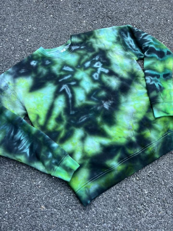 PREORDER: Electric Green and Black Ice Dye (multiple shirt options)