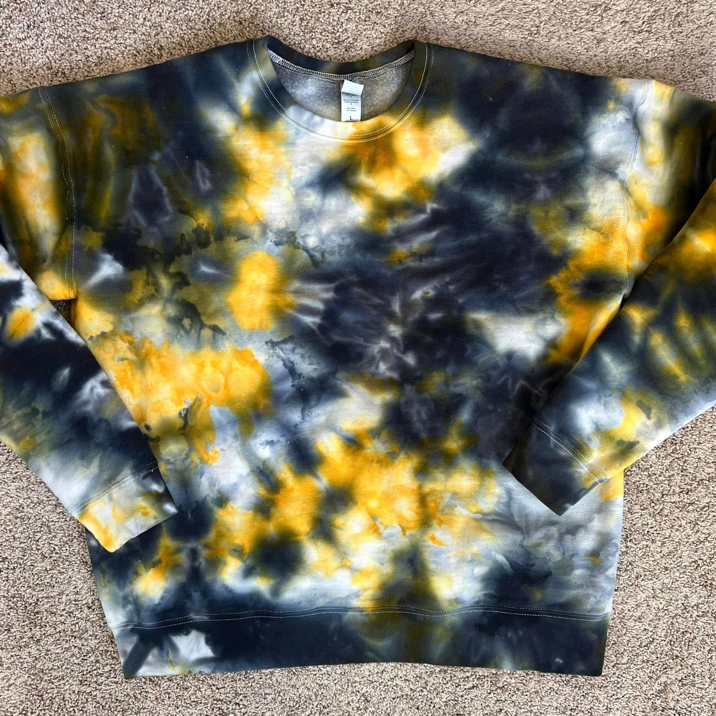 PREORDER: Black & Golden Yellow Ice Dye (multiple shirt options)