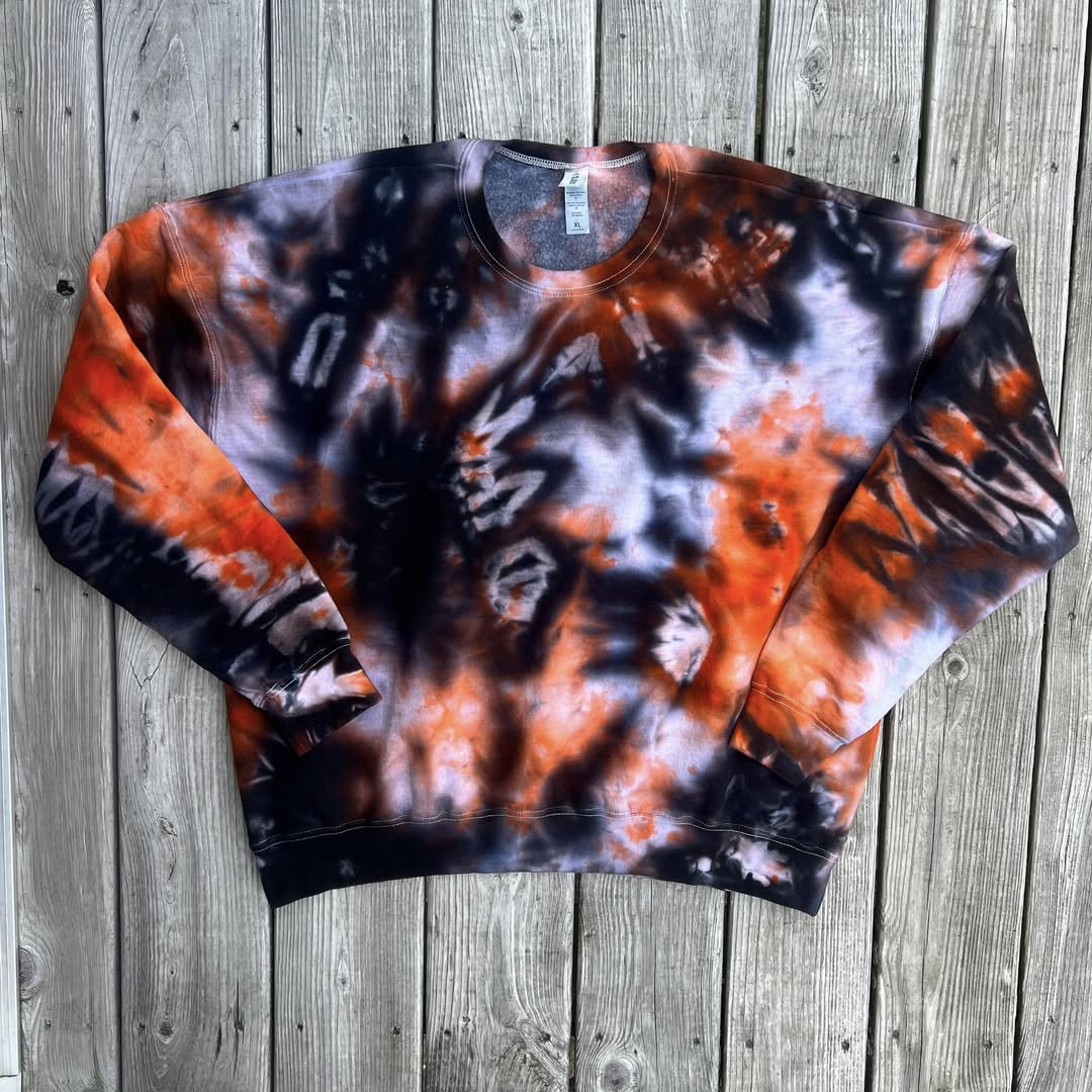 PREORDER:  Orange and Black Ice Dye (multiple shirt options)