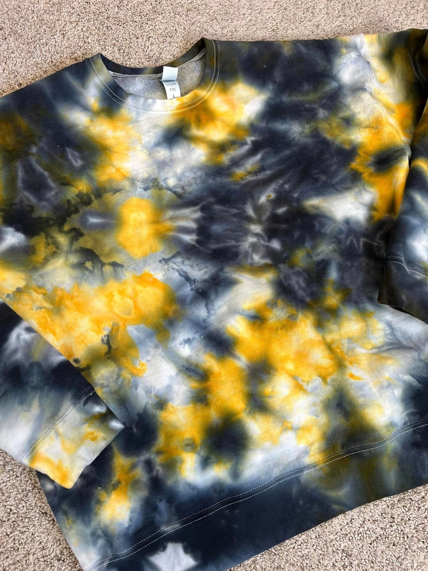 PREORDER: Black & Golden Yellow Ice Dye (multiple shirt options)