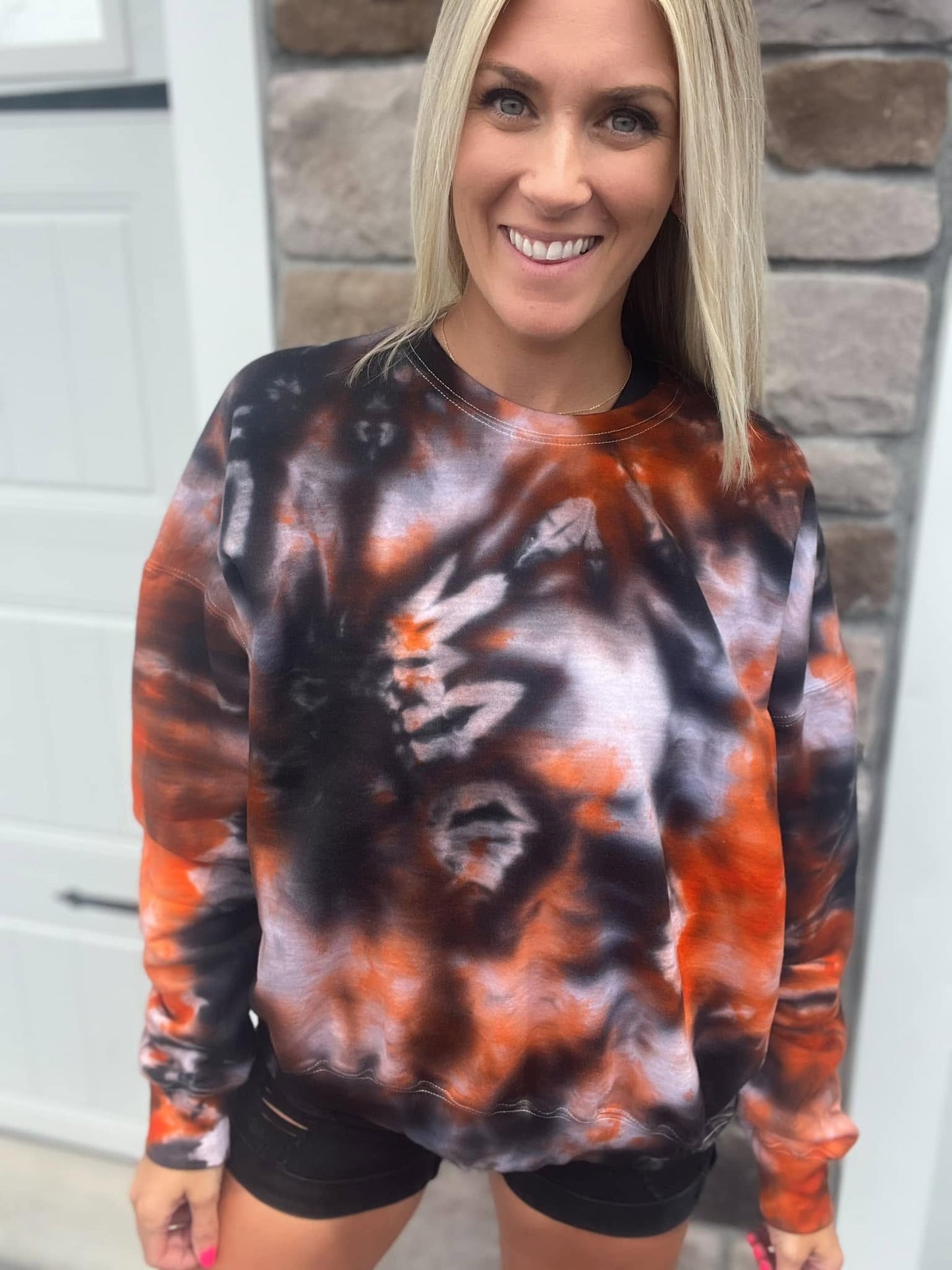 PREORDER:  Orange and Black Ice Dye (multiple shirt options)