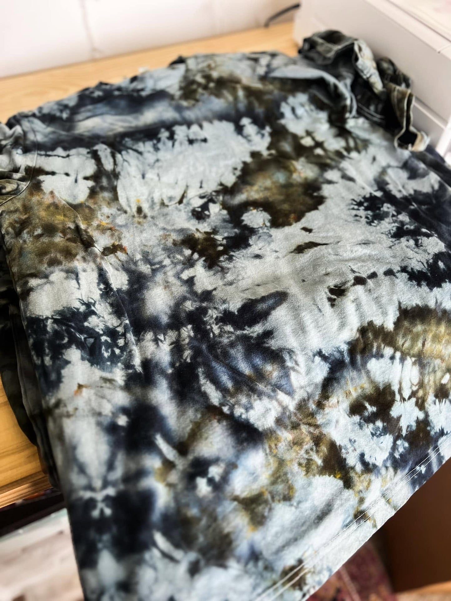 PREORDER:  Olive and Black Ice Dye (multiple shirt options)