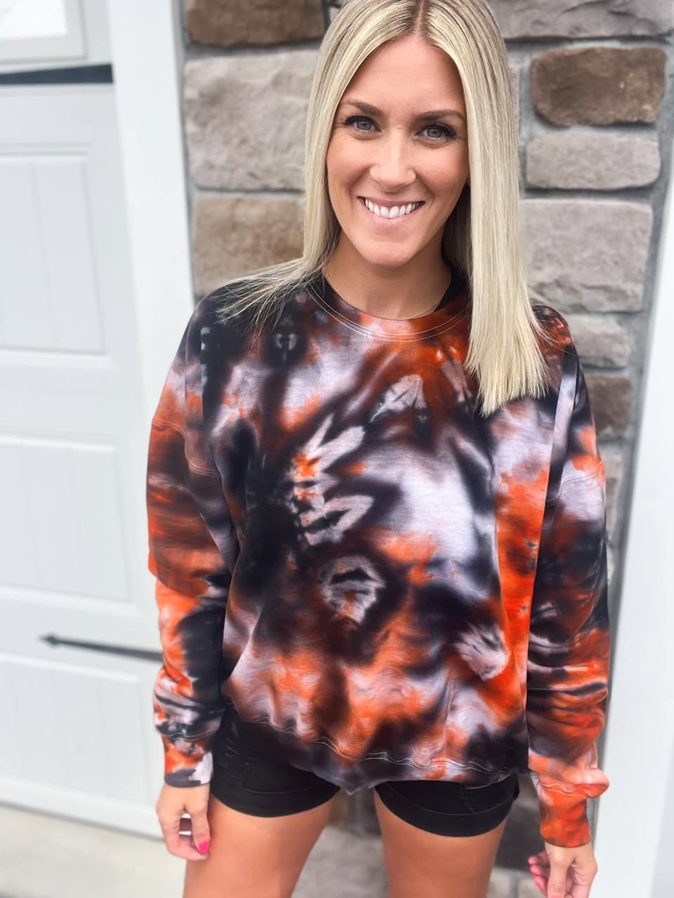 PREORDER:  Orange and Black Ice Dye (multiple shirt options)