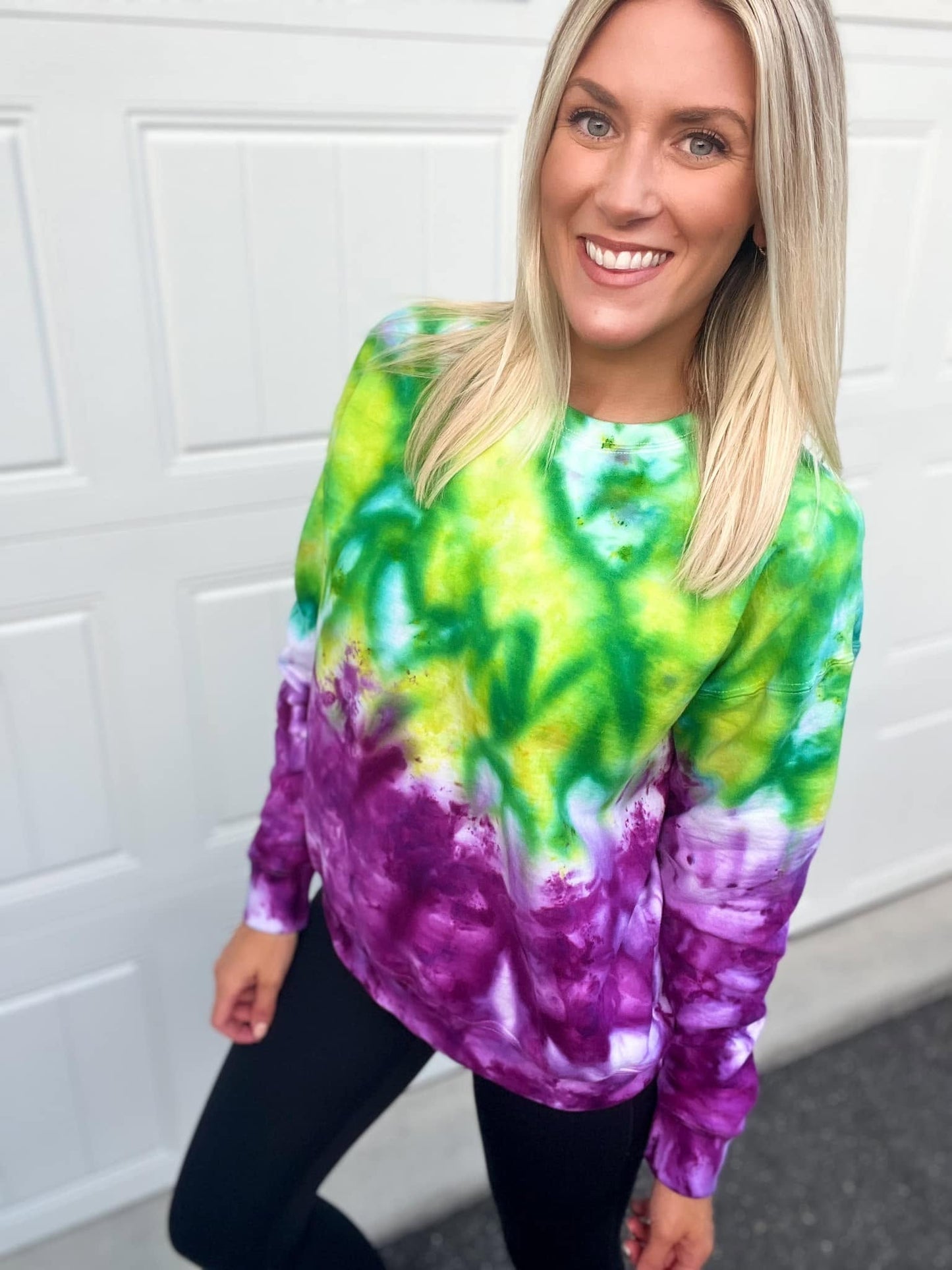 PREORDER: Emerald & Violet Ombre Ice Dye (multiple shirt options)