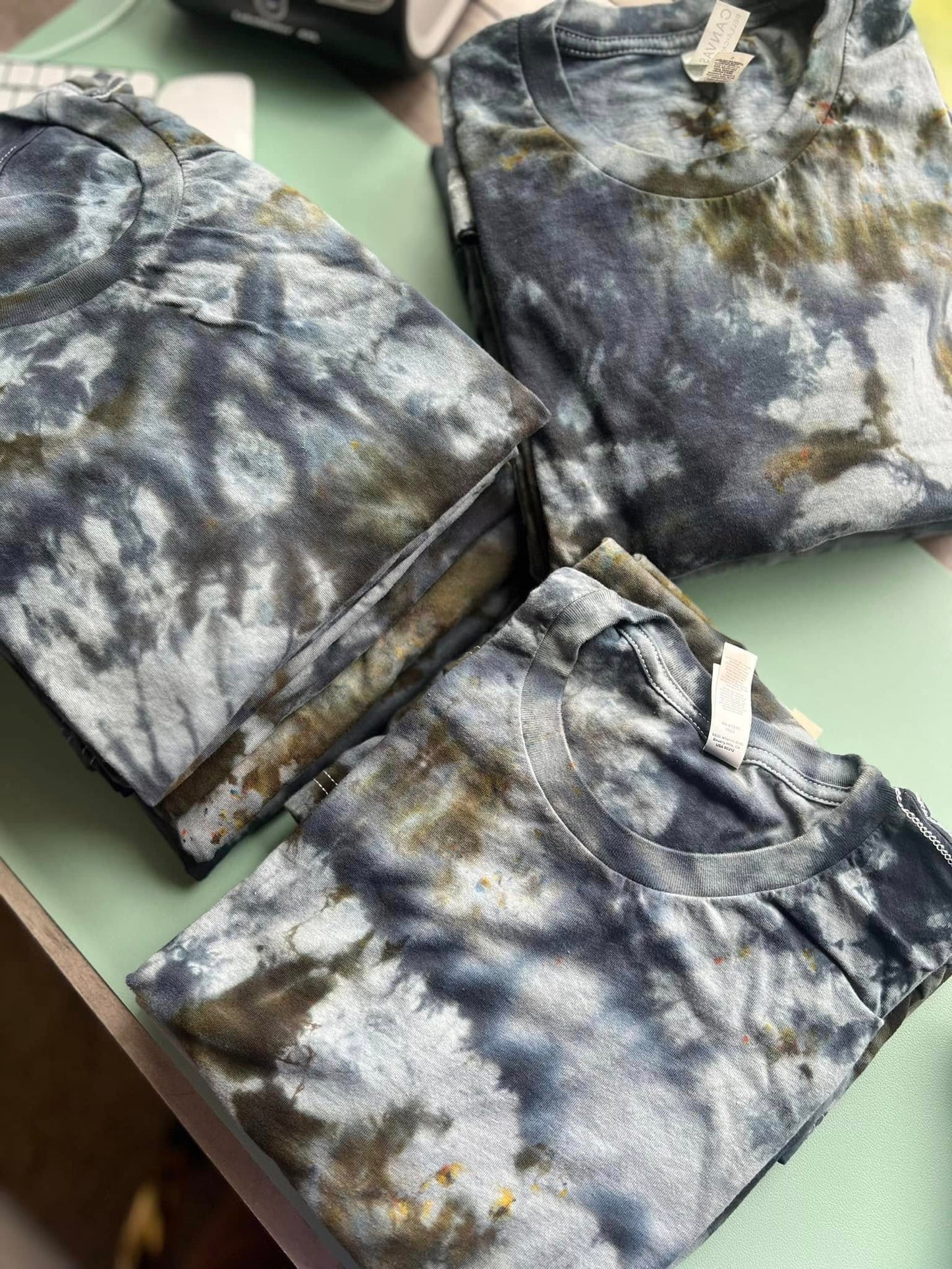PREORDER:  Olive and Black Ice Dye (multiple shirt options)