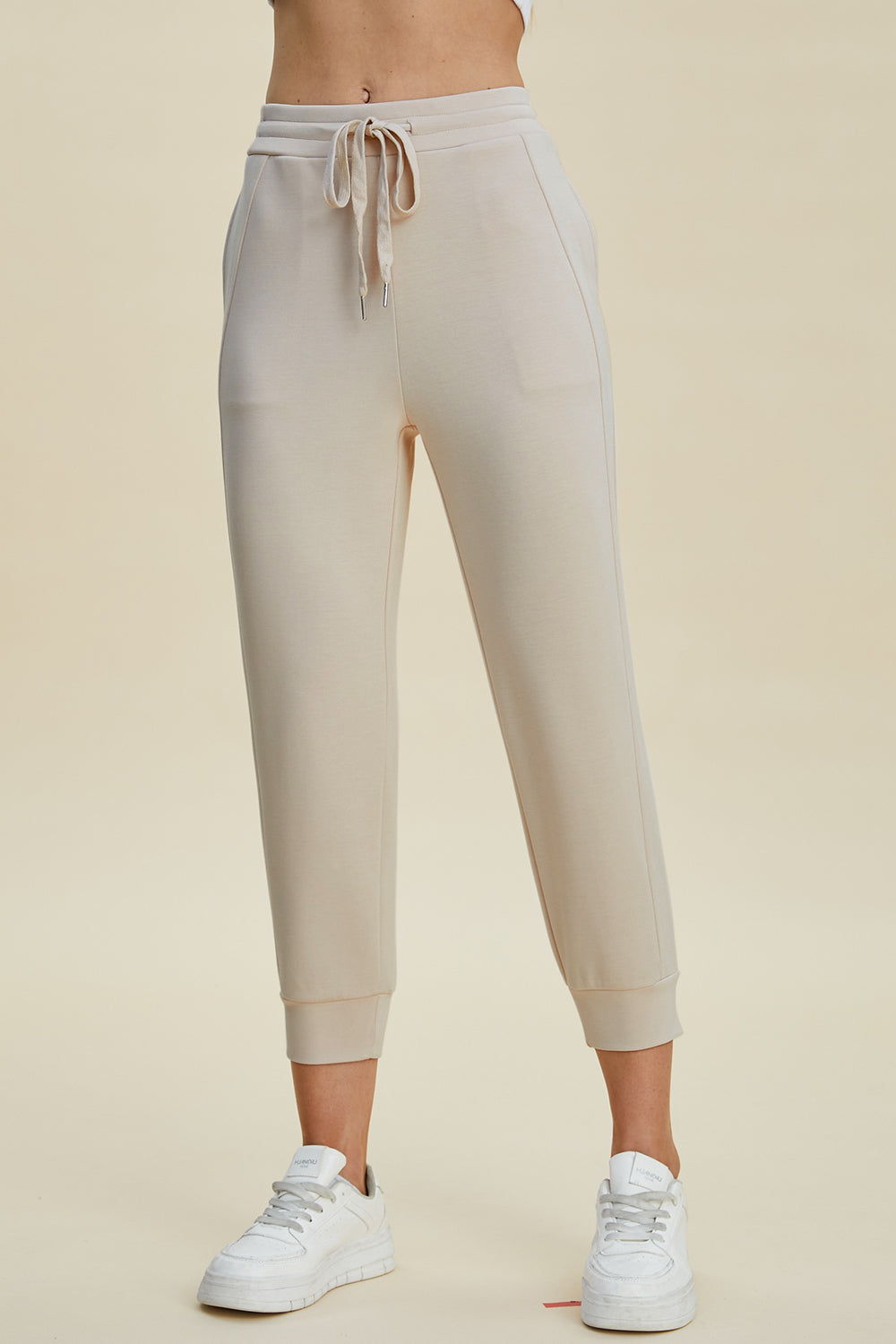 Air Scuba Drawstring High Waist Cropped Joggers