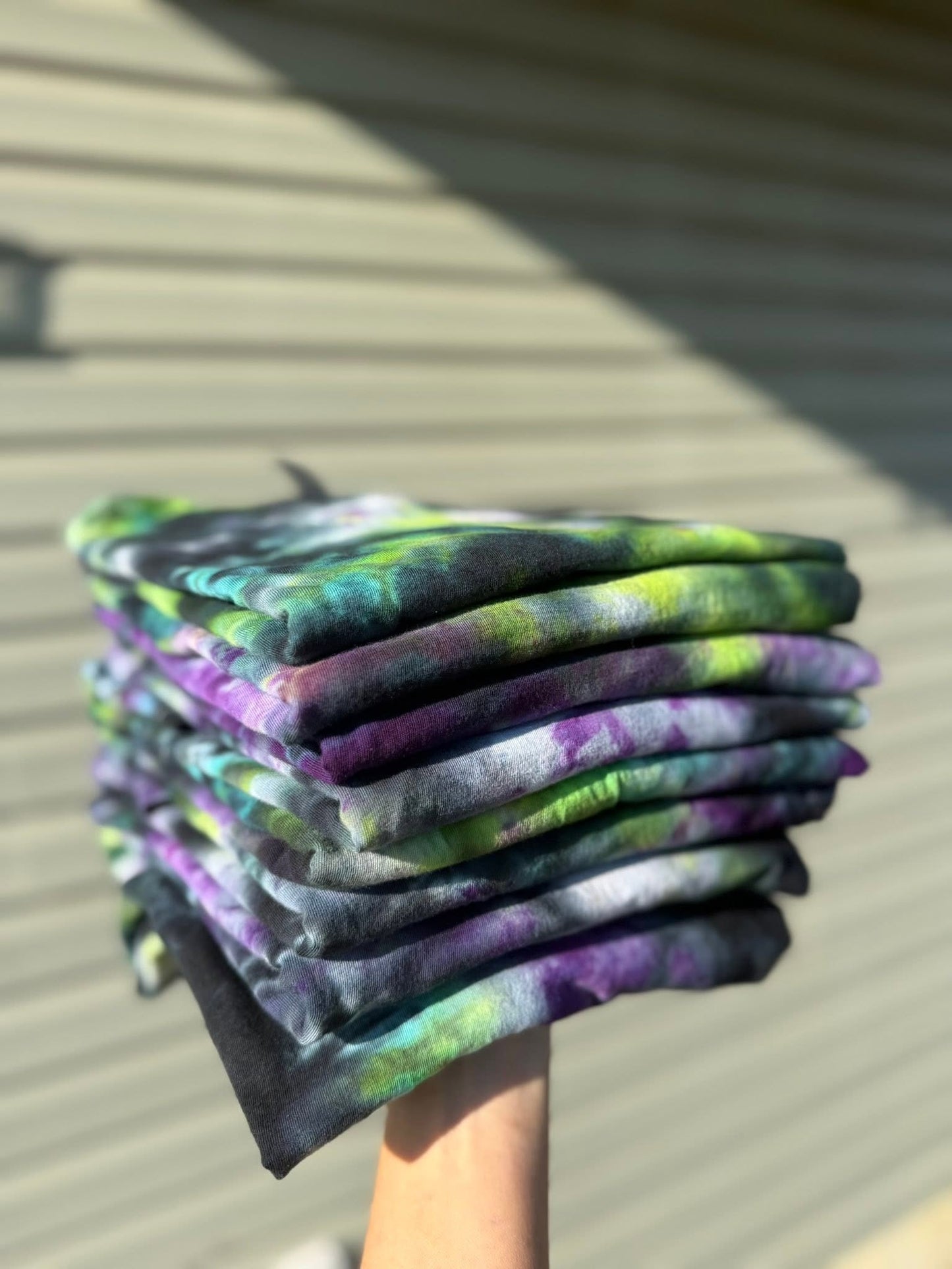 PREORDER: Black, Green, Purple Ice Dye (multiple shirt options)
