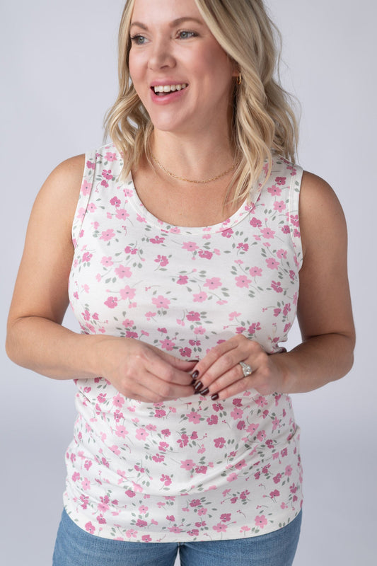 Michelle Mae Ava Tank - Pretty in Pink Floral