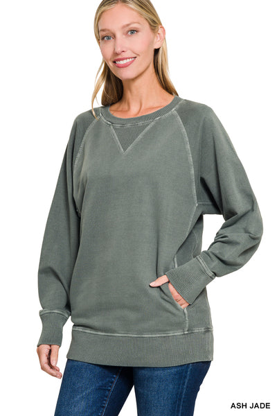 Hands Down Favorite Sweatshirt in Ash Jade