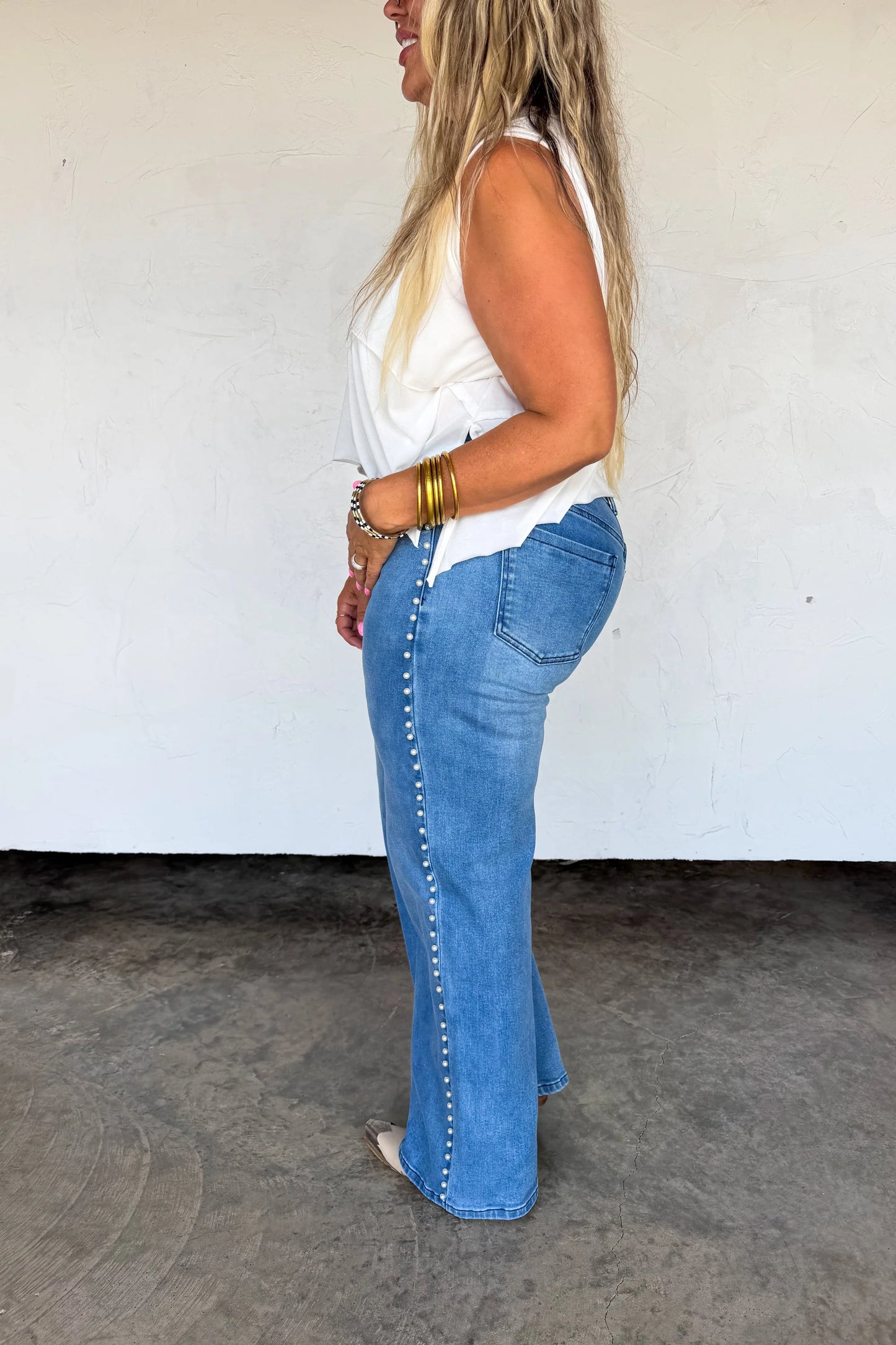 PREORDER- UPTOWN PEARL DENIM JEAN