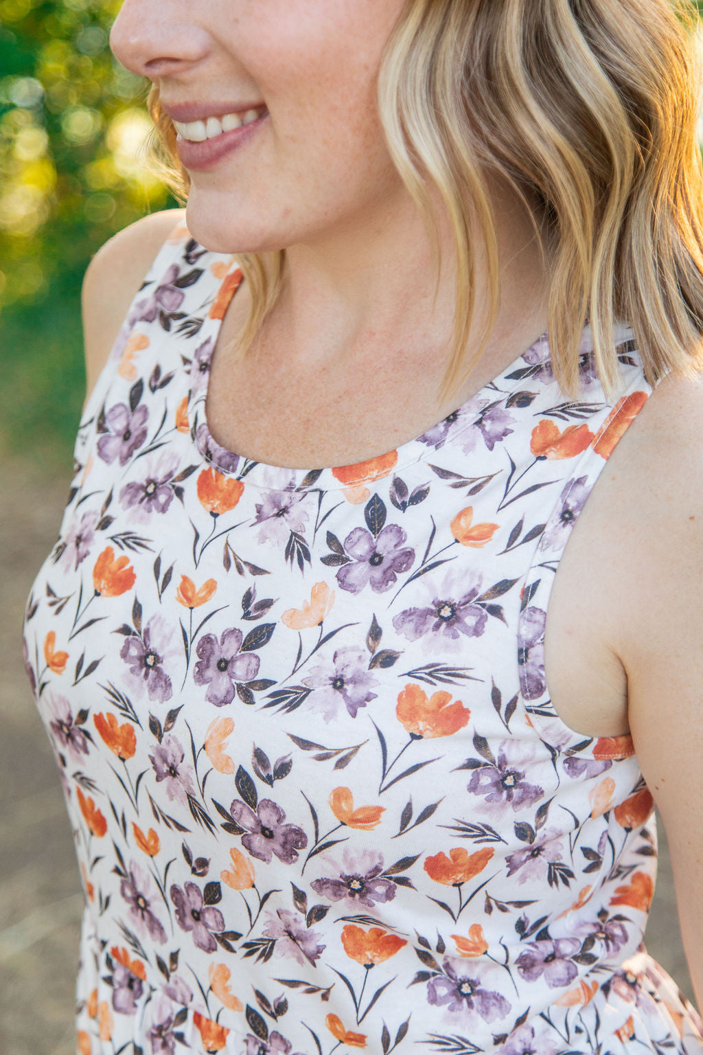 IN STOCK Renee Ruffle Tank - Harvest Floral