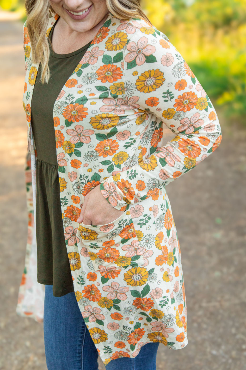 IN STOCK Classic Cardigan - Fall Boho Floral