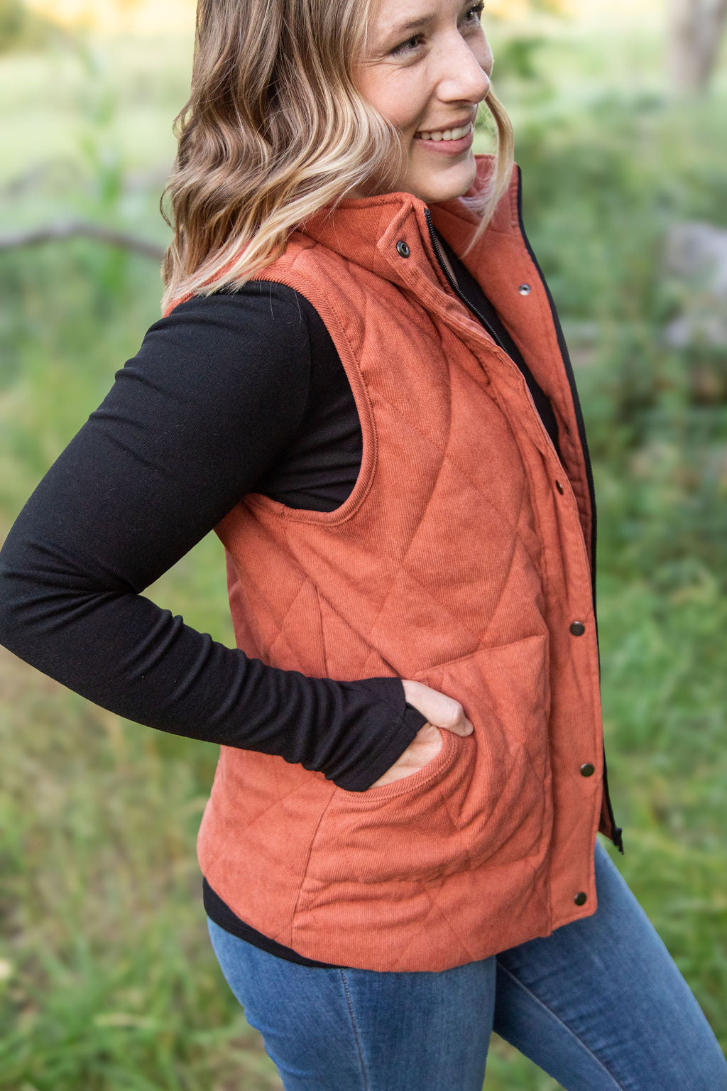 IN STOCK Corduroy Vest - Pumpkin