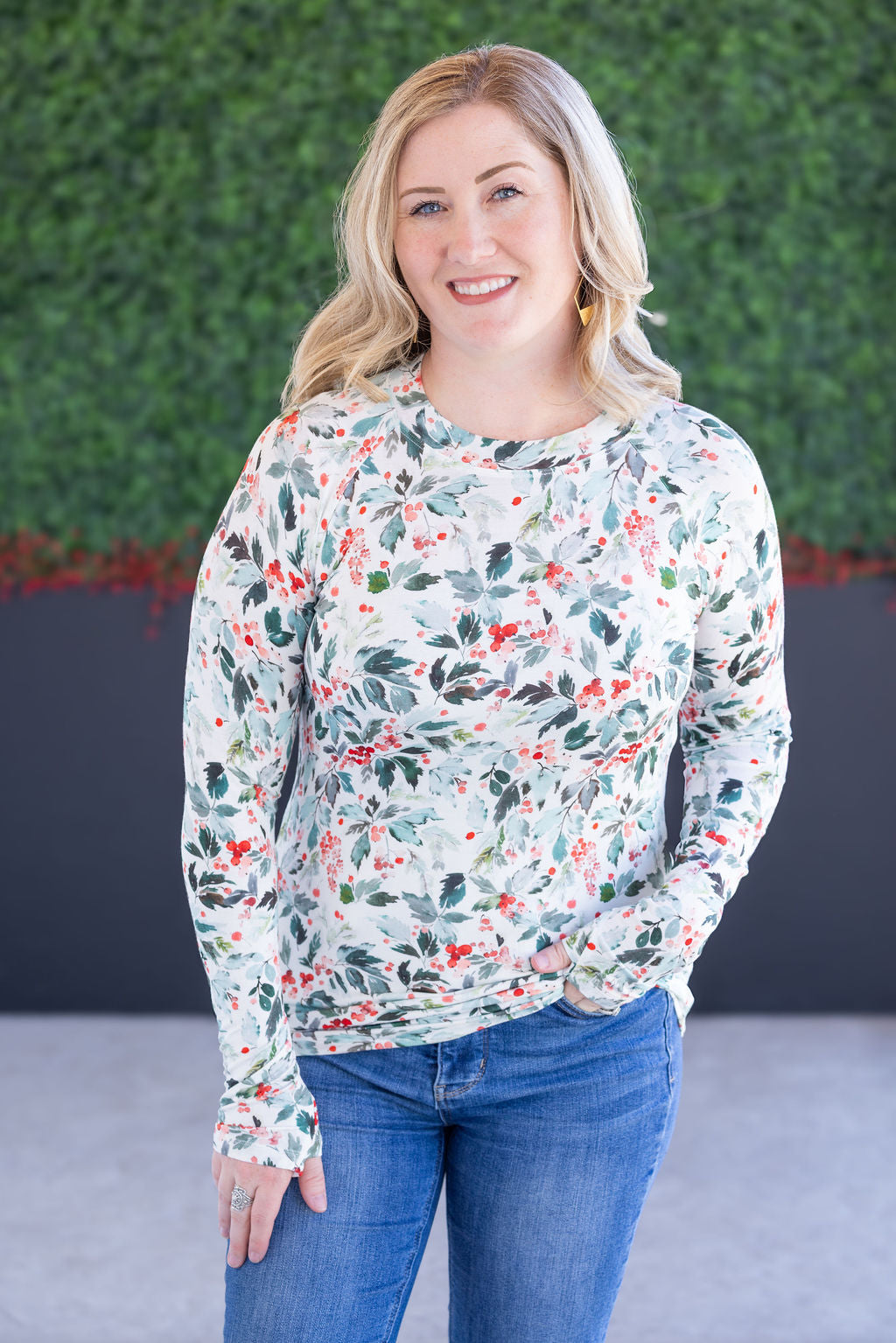 Michelle Mae Blair Long Sleeve Top - Winter Berry