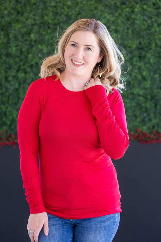 Michelle Mae Blair Long Sleeve Top - Red