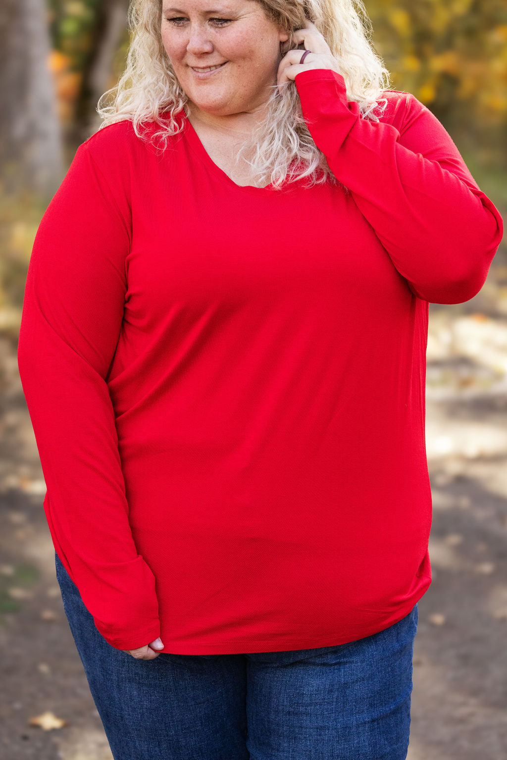 IN STOCK Leah Long Sleeve Top - Red