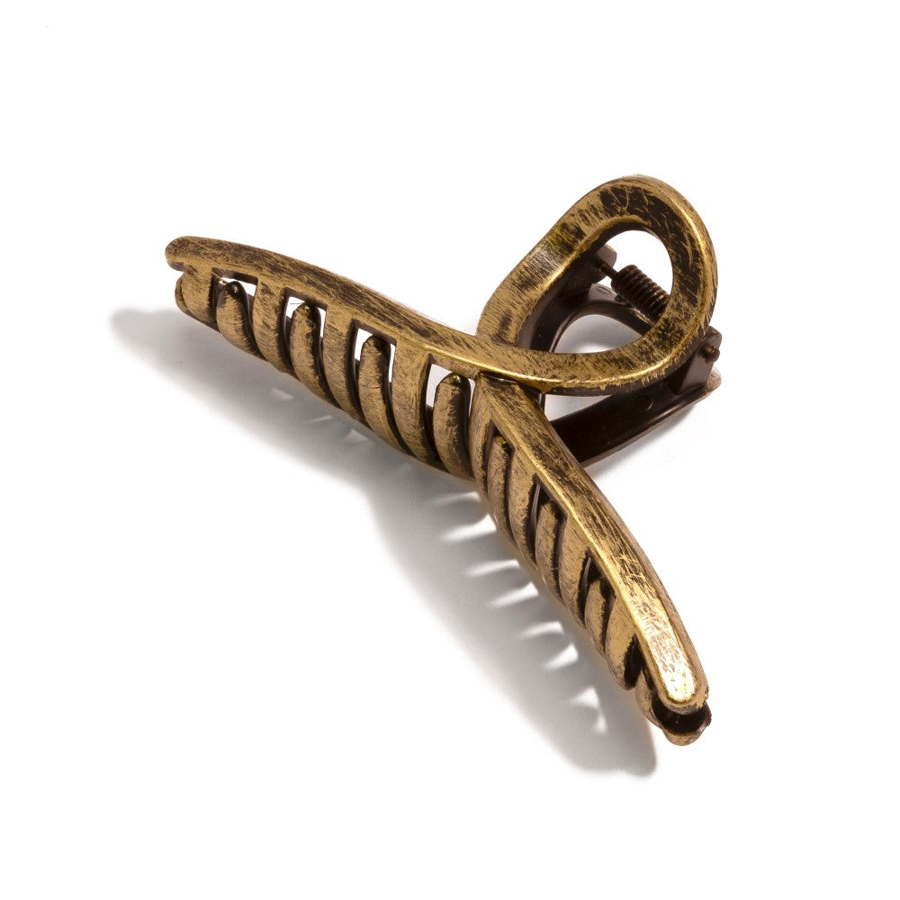 Hair Claw Clip with Brushed Metal Finish (3 colors)