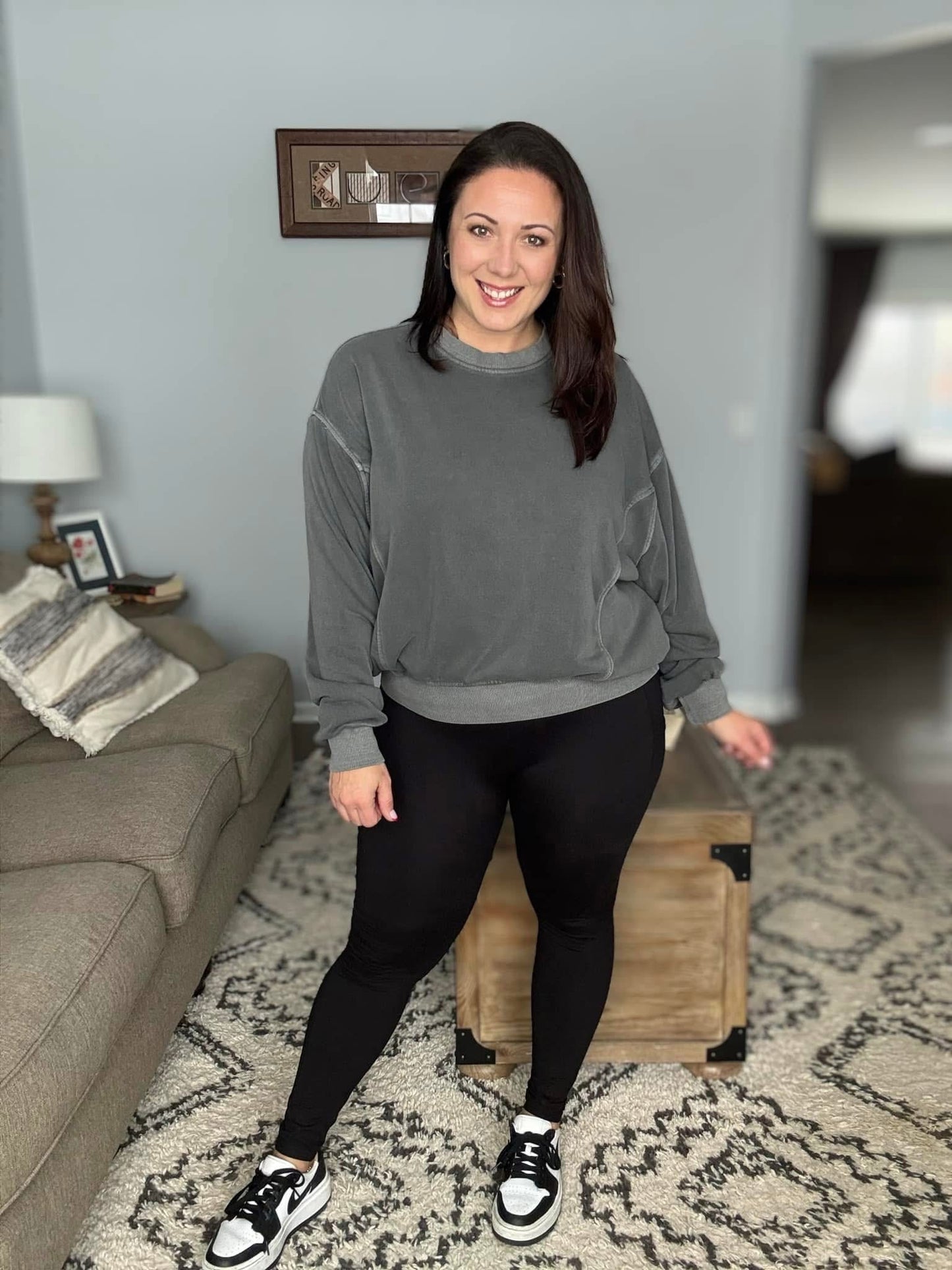 Anchored Arrows CozyLayer Fleece Lined Leggings with Pockets