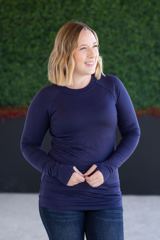 IN STOCK Blair Long Sleeve Top - Navy