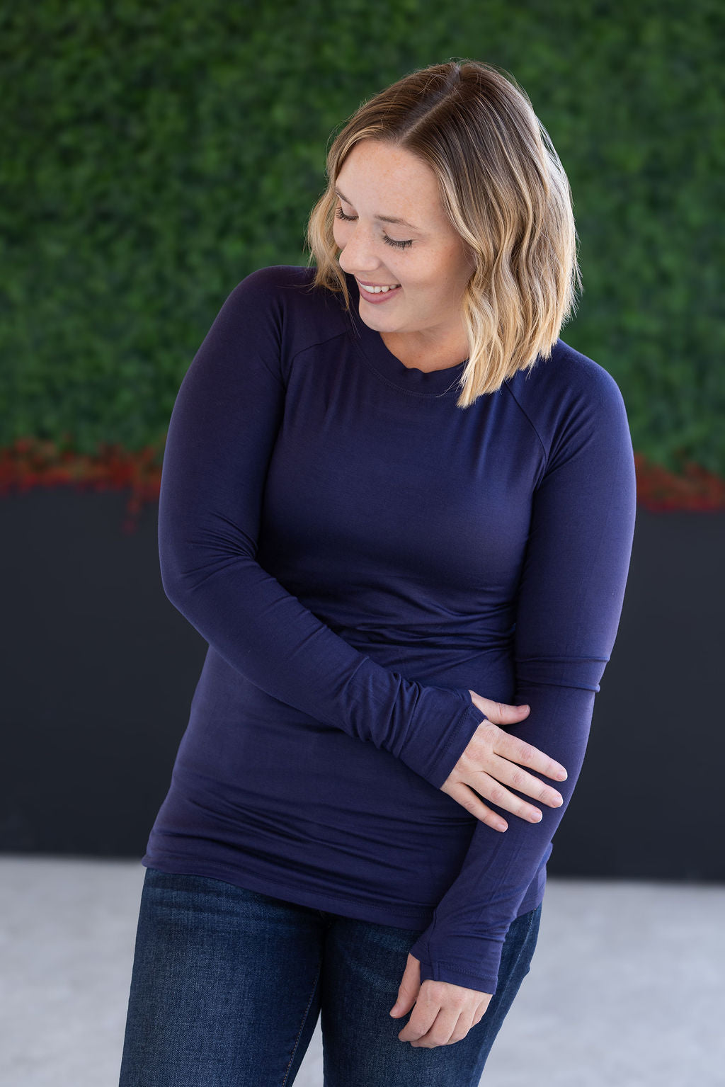 IN STOCK Blair Long Sleeve Top - Navy